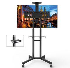 Height Adjustable Mobile TV Stand for 32-65’’ TV