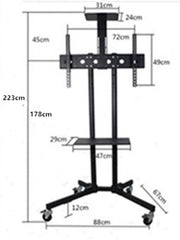 Special 2M High Mobile TV Stand for 32-65’’ TV
