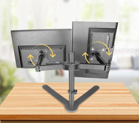 Dual Display Desktop Computer Monitor Stand for 13"-27"